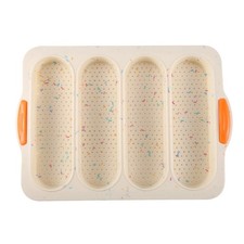 Image of 4-Slot French Cake Mold French DIY Small Bread Mold Non-Stick9269