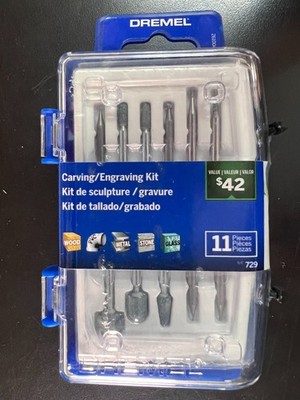 Dremel 729-02 11 PC Carving/Engraving Rotary Accessory Micro Kit 3031
