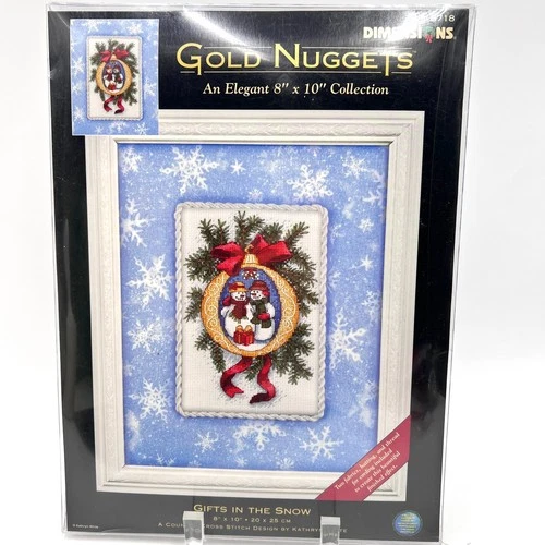 Dimensions Gold Nuggets Gifts in the Snow Counted Cross Stitch Kit 8718