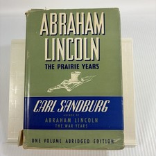 Abraham Lincoln: The Prairie Years Carl Sandburg 1929 Vintage Book HCDJ