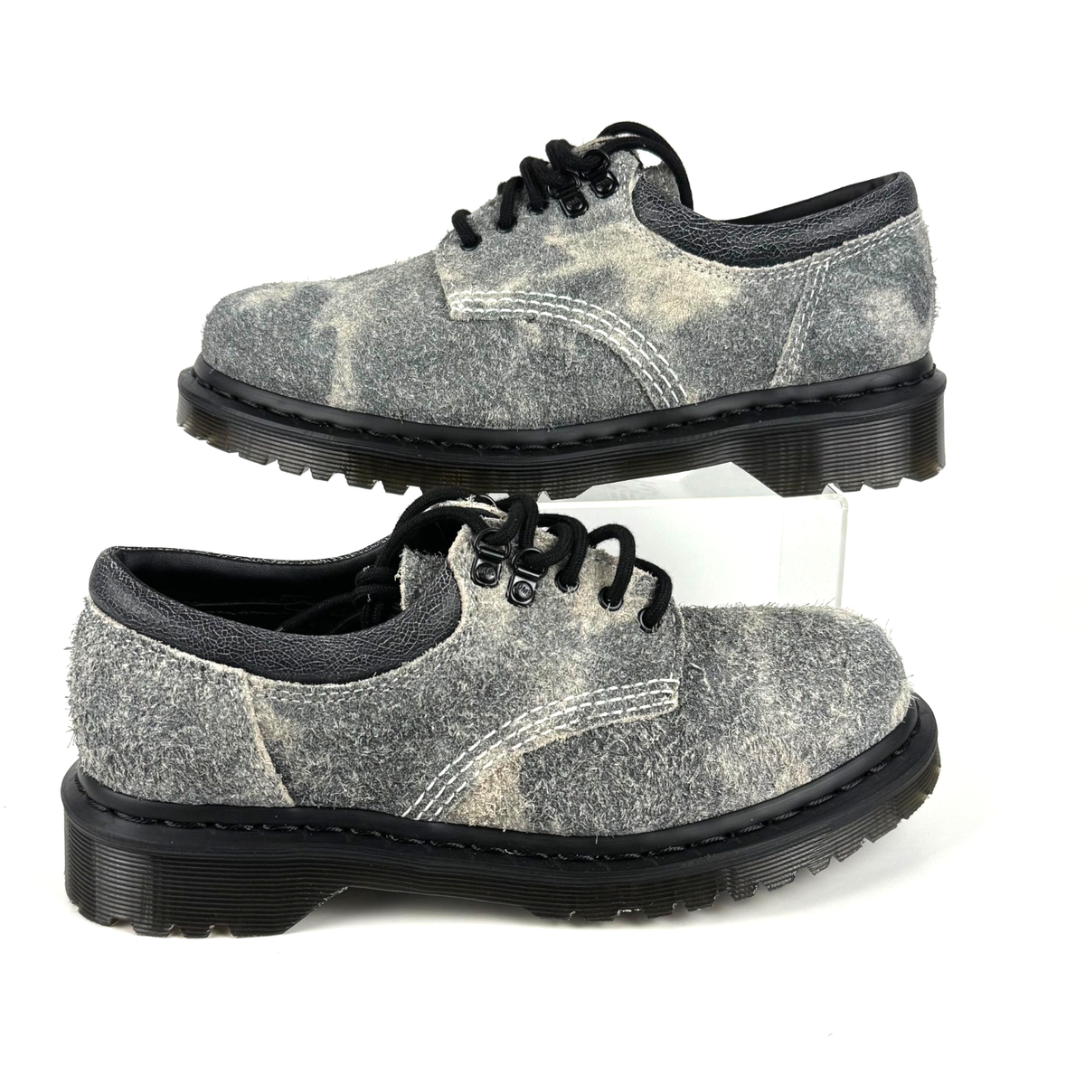 Dr. Martens 8053 Grey Stonewashed Suede Oxford Shoes Men\'s Size 8 Women\'s Size 9 Dr. Martens 8053 Grey Stonewashed Hairy Suede | Mercari main image 2
