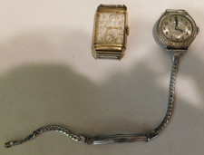 Lot of 2 Vintage damaged bulova watches for parts not running