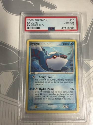 Kyogre graded PSA 10 for sale on eBay