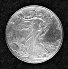 1941 Walking Liberty, silver Half-dollar, circulated, ungraded