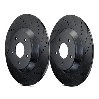 For Audi A4 05-06 ATL Autosports Drilled & Slotted Rear Brake Rotors