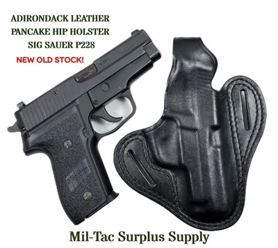 ADIRONDACK LEATHER PANCAKE HIP HOLSTER SIG SAUER P228 RH Black OWB