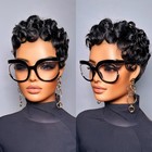 Pixie Cut Wigs for Black Women Pixie Cut Wig Human Hair Short Layered Wigs Fu...
