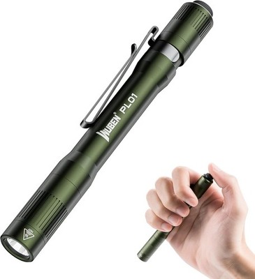 Kompakte 650 lm LED Taschenlampe Stiftform, IP68, USB-C Akku oder AA-Backup
