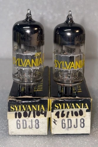 Pair Sylvania 6DJ8 6922 ECC88 Vacuum Tubes TV7 Tested NOS 4 Available