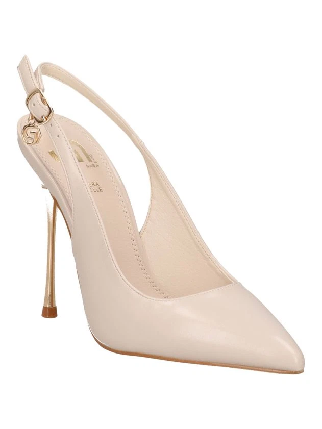Sandali Con Tacco Gattino Donna - Scarpe Eleganti A Punta Per Ufficio, Lavoro E Cerimonie - Comode E Alla Moda