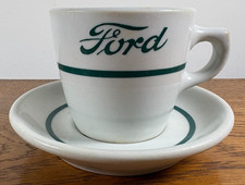 Vintage Ford Motor Co. Cafeteria Cup & Saucer China Shenango Excellent Condition