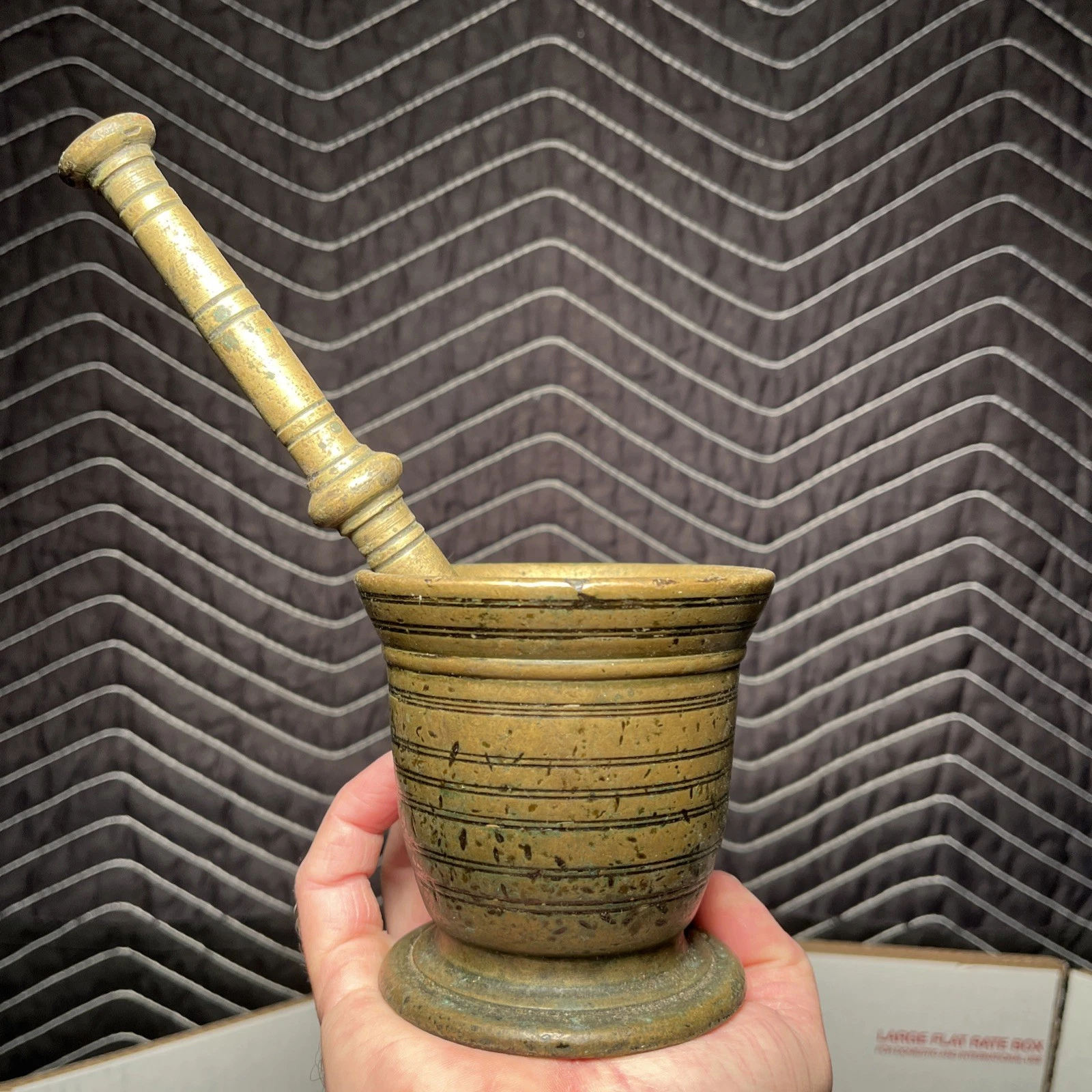 Antique Bronze & Brass Mortar and Pestle HEAVY Herb Grinder
Opens in a new window or tab