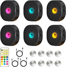 Puck Lights with Remote Rechargeable Touch Push lights 13 RGB Colors Led Unde
