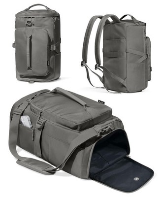 30L Gym Bag for Women Dark Grey Duffle with Shoe Compartment Workout Backpack