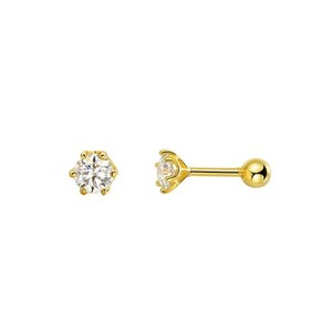 Authentic 3.5-8mm Round Cut VVS1/D Moissanite Stud Earrings Screw Back 14K Gold Plated GRA