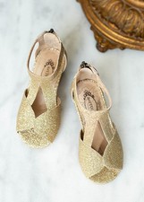 Joyfolie Orelia Heel Gold Glitter Size 11T Little Girls Footwear Shoes