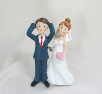 Deko-Figur Tortenfigur Brautpaar Hochzeitspaar Braut Mit Pistole Hochzeit 14 Cm