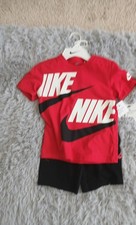 Nike Boys Short Set 2-Piece Size 6 Red/black