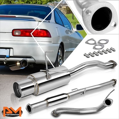 For 94-01 Acura Integra GSR DC1 DC2 4.5'' Tip Muffler S.S Catback Exhaust System
