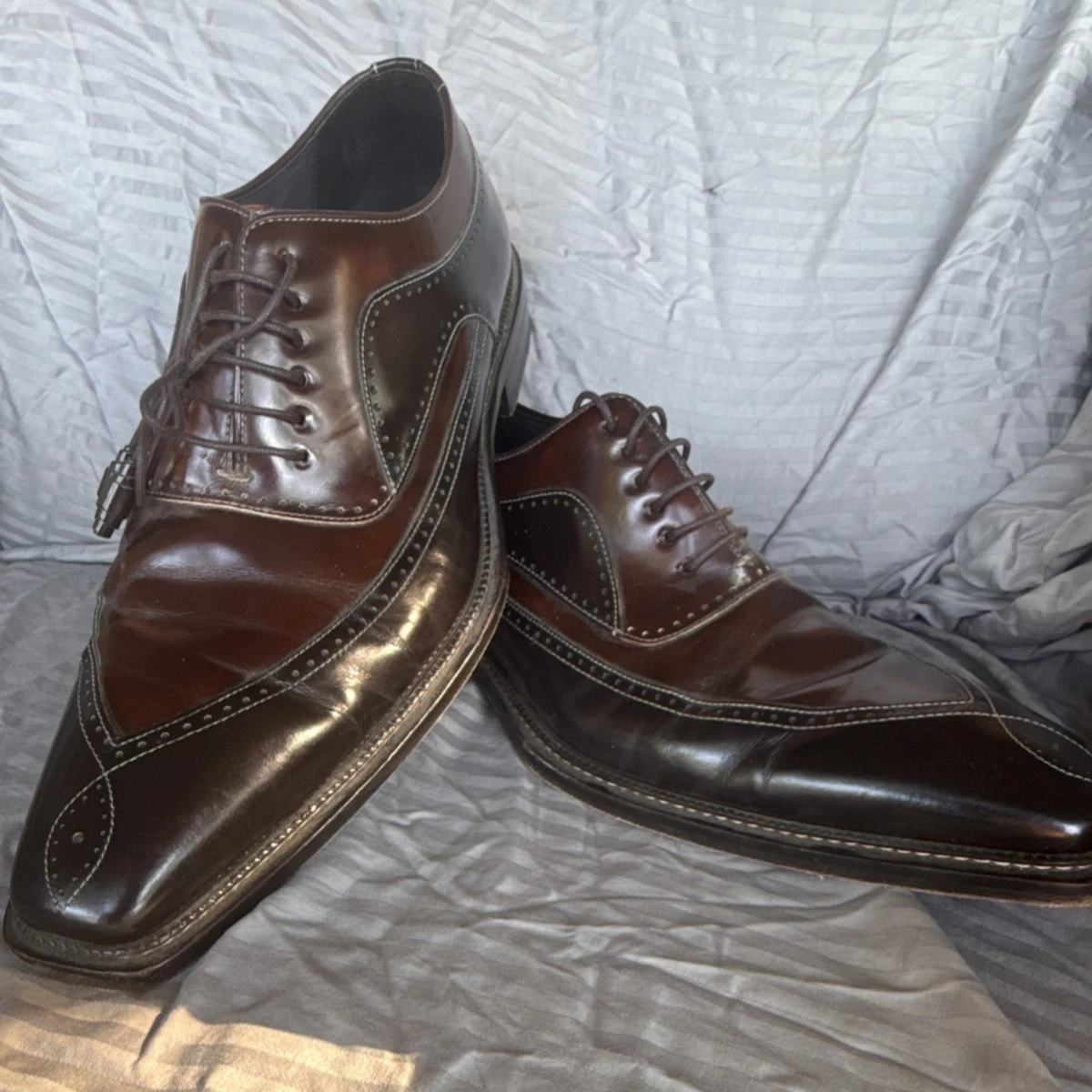 Mezlan Brown Wingtip Dress Shoes for Men for sale | eBay display picture 2
