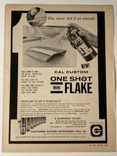 1969 One Shot Mini Flake Print Ad California Custom Accessories Cal Custom