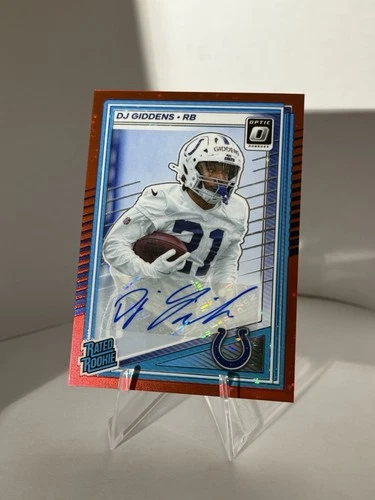 2025 Panini Donruss Optic - Rated Rookie DJ Giddens #258 Red Stars Prizm...