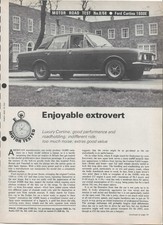 Ford Cortina 1600E 1968: 6-seitiges Motormagazin Straßentest