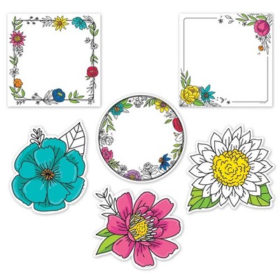 CTP Doodly Blooms 6'' Cut-Outs Learning Décor Accents for Spring & Floral Clas...