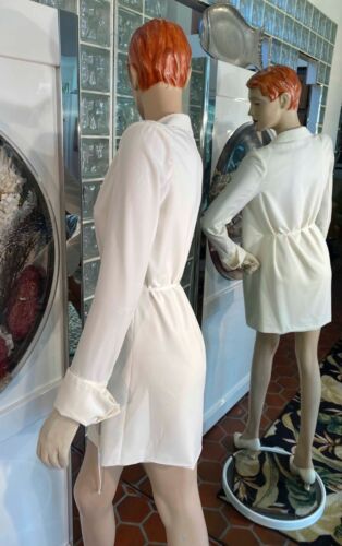 Long Ivory Blazer Jacket womens size S Fully Lined Classic Trending - Picture 5 of 12