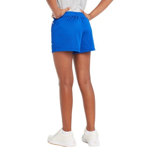 Champion Shorts Youth Girls Size Large Blue Mesh Script Logo NWT - Picture 4 of 4