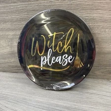 Witch Please Plastic Party Lunch Plates 7.5” Halloween Party Celebration 4ct