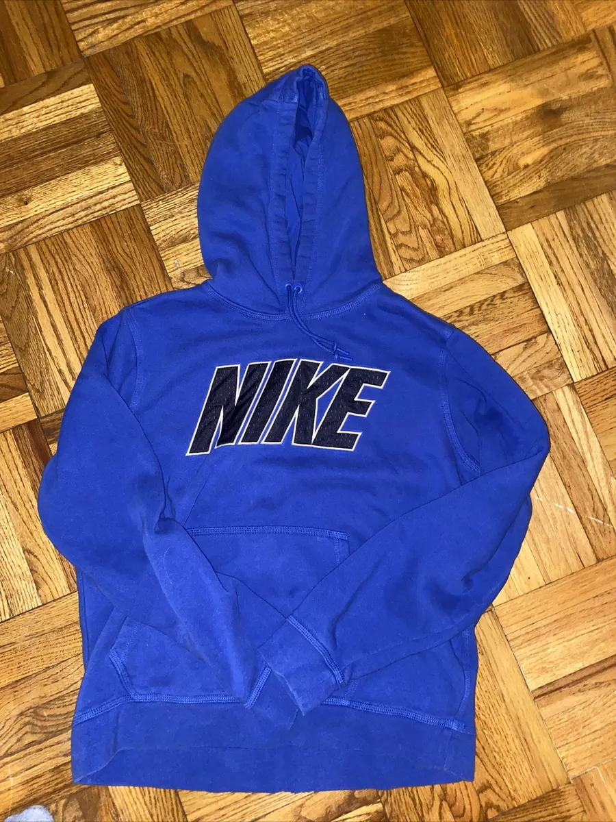 NIKE Sweatshirt LARGE Sewn Sports Gear Blue Comfortable |