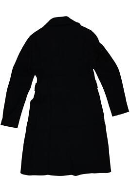 Neil Barrett 293835 Mens Zipper Belted Biker Coat Black size