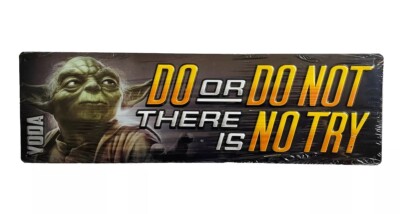 Star Wars YODA Do Or Do Not Metal Sign Wall Open Road Decor Room Movie Office