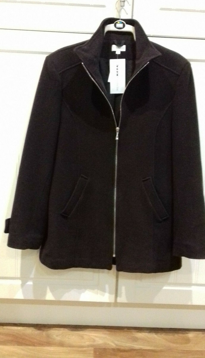 JUST REDUCEDsize12 topquality expensive(RRP £95)brown MENARYS 80%WOOL WARM  COAT
