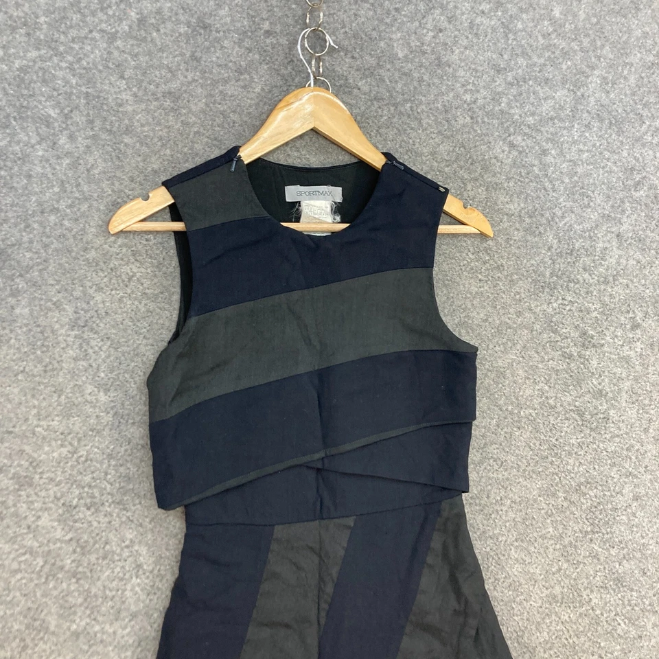 Vestido Max Mara Sportmax para mujer 4 rayas línea A sin mangas evento de negocios 23029 Foto 2 de 4