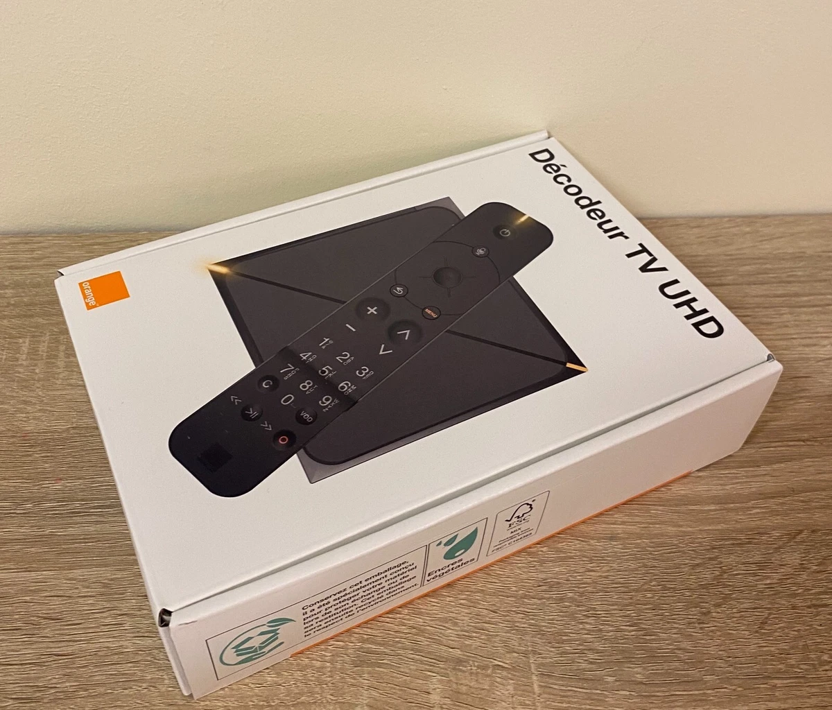 Décodeur TV UHD + Alimentation - NEUF - Orange 4K (sans télécommande