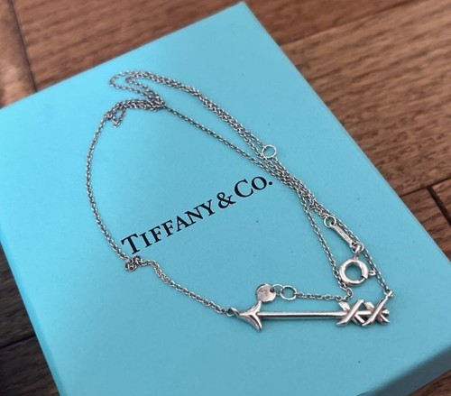 Tiffany & Co. Silver Arrow Pendant Paloma Picasso Length 41-46cm 16"-18.1" - Picture 2 of 24