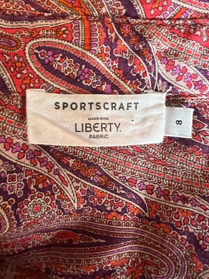 Liberty+Sportscraft Orange/Purple Paisley Linen Belted, Shirt Dress 8Aust-UK/4US | eBay Liberty+Sportscraft Orange/Purple Paisley Linen Belted, Shirt Dress 8Aust-UK/4US | eBay