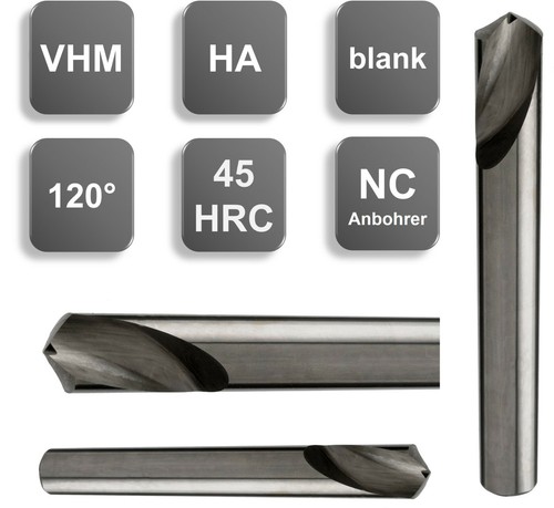 Broca VHM NC, 120°, 45 HRC HA Ø 3 a 16 mm selección-NUEVA 100% Made in Germany - Imagen 2 de 14