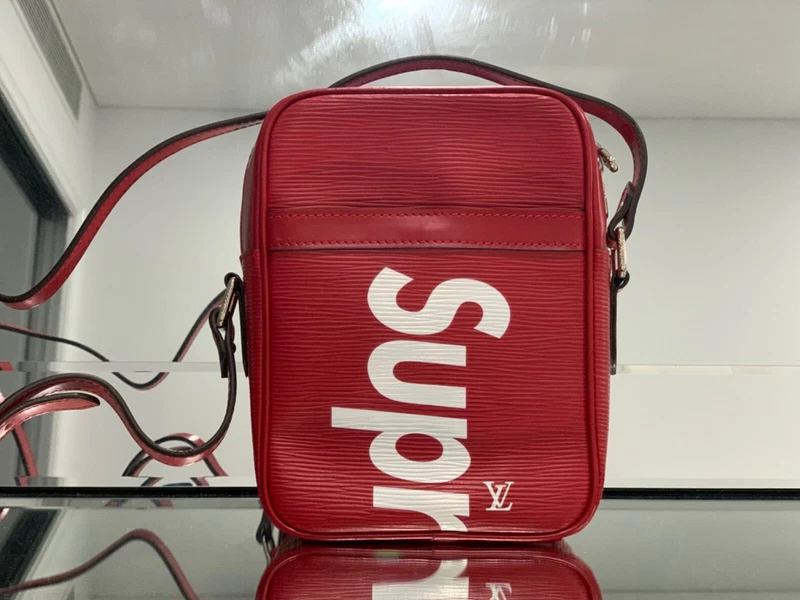 louis vuitton x supreme danube epi pm red