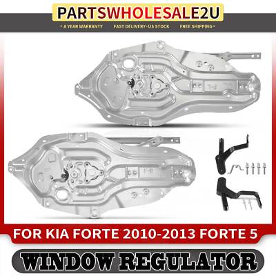 2x Front LH & RH Power Window Regulator w/ Panel for Kia Forte Forte 5824011M010