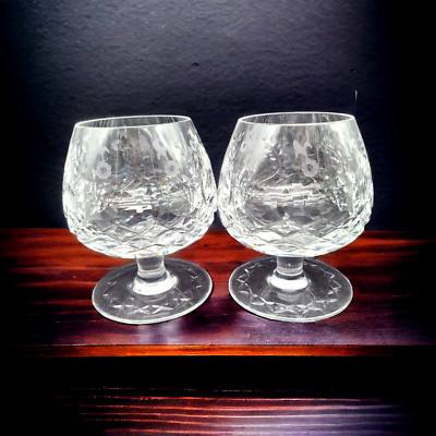 Rogaska Crystal Gallia Brandy Goblet Snifters Yugoslavia 4.25'' SET OF 2 EUC