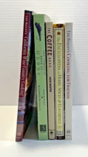 Lot of 5  Vintage Cookbooks Spices,Herbs Thai, Cofee, Library Decor Shelf Design