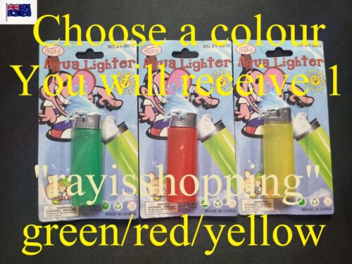 Choose 1 Colour, l x Aqua Lighter, Water Funny Fun Splash Kids Prank Joke Gag - Picture 1 of 8