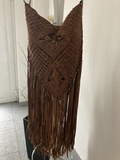 Wunderschöne (Schulter-)Tasche aus Leder m. Fransen, braun, Boho-Style, neuw.