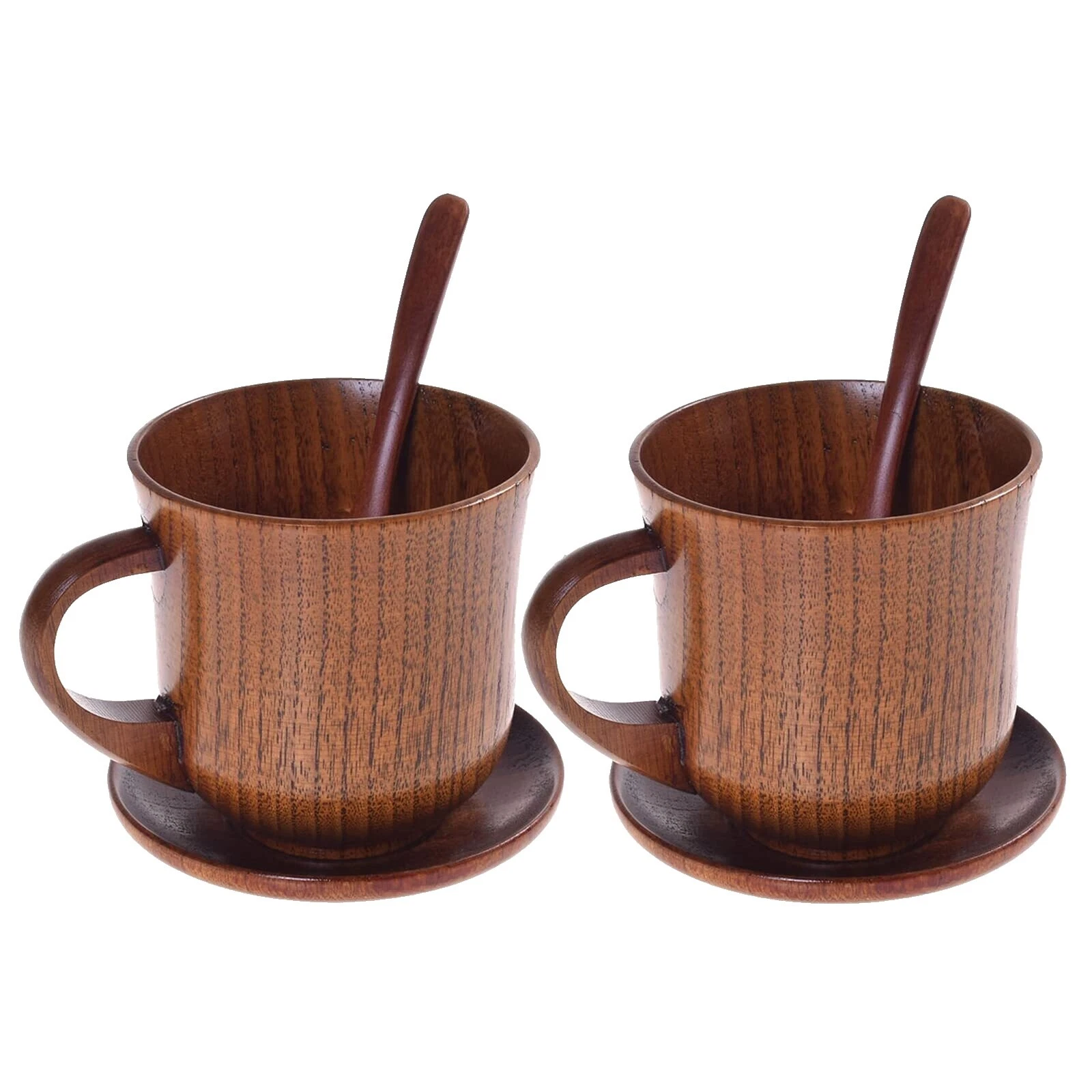 Taza de Café Marrón Madera Set tazas