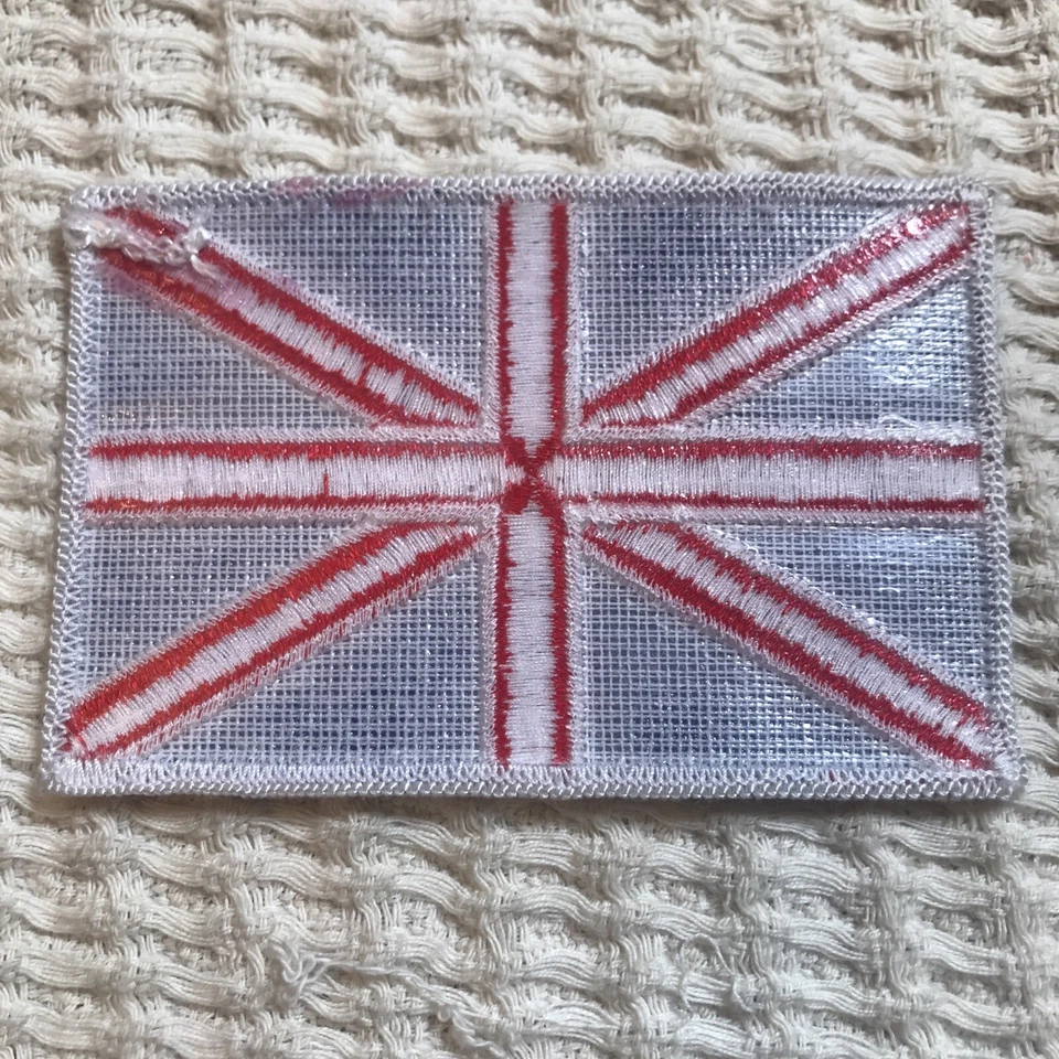 BRITISH FLAG PATCH UNION JACK ENGLAND UK GREAT BRITAIN embroidered iron-on blue - Image 3 of 4