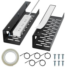 Selfadhesive Under Desk Cable Management Tray 2 Pcs Steel Under Desk Wires Organ
