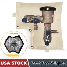 Insulated Cover for Outdoor Backflow Preventer Systems Winter Freeze Protection